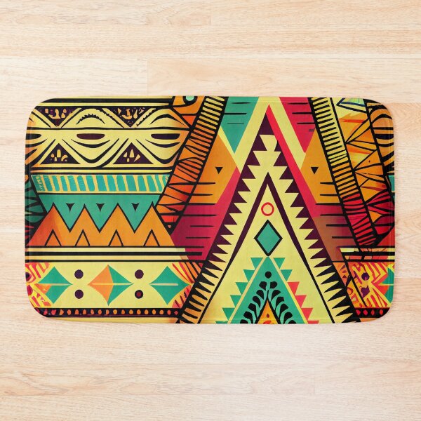 Item preview, Vintage Tribal Colorful Pattern Digital Painting designed and sold by CodeAndColors.
