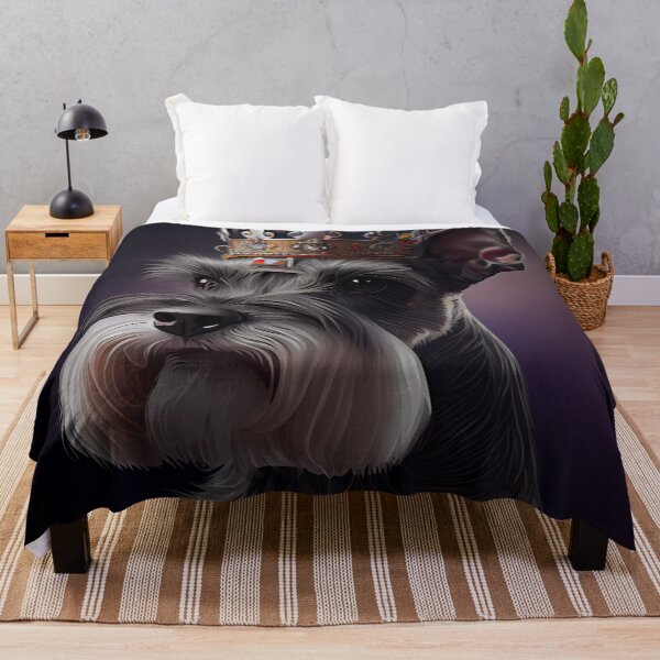 Item preview, Beautiful Realistic Cartoon Schnauzer King Digital Painting designed and sold by CodeAndColors.