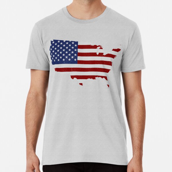 American Pride flag map Premium T-Shirt