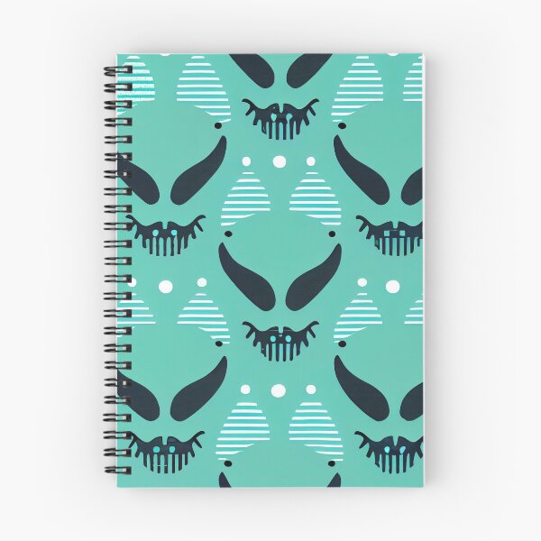 Item preview, Spooky Colorful Alien Head Pattern Print Digital Painting designed and sold by CodeAndColors.