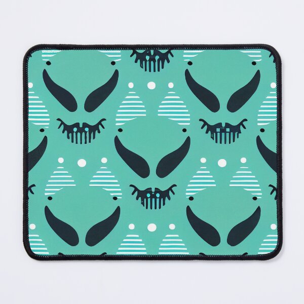 Item preview, Spooky Colorful Alien Head Pattern Print Digital Painting designed and sold by CodeAndColors.