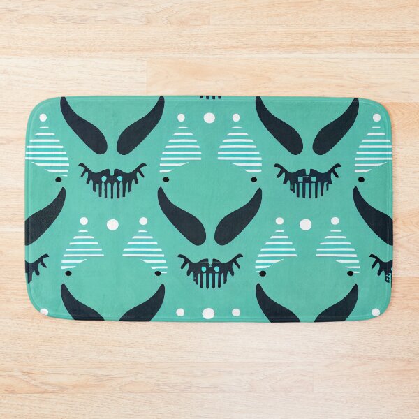 Item preview, Spooky Colorful Alien Head Pattern Print Digital Painting designed and sold by CodeAndColors.