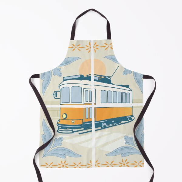 Item preview, Lisbon azulejo with historic tram designed and sold by mkatharos.