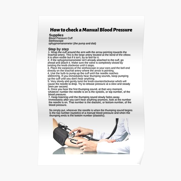 step by step manual blood pressure