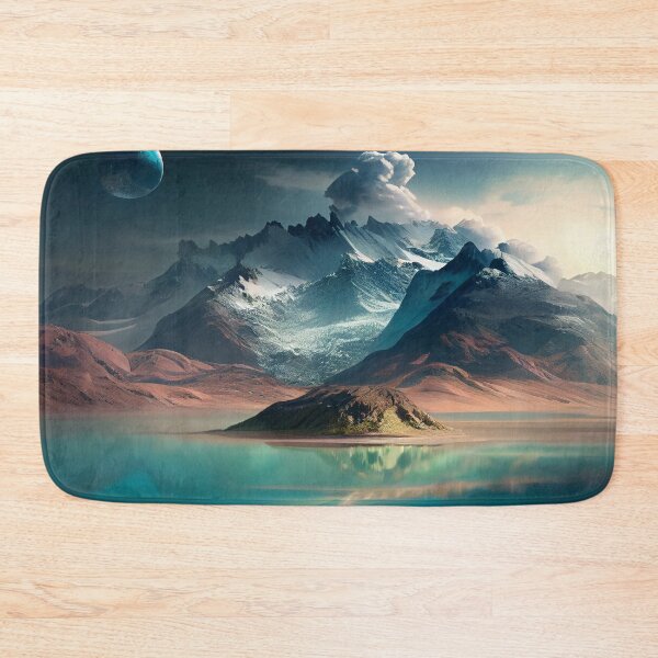 Item preview, Moon with Desert Dunes and Snowy Mountains Digital Painting designed and sold by CodeAndColors.