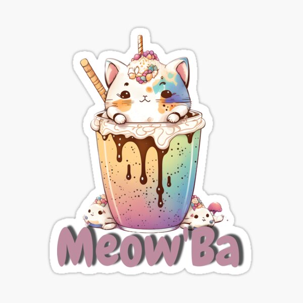 Item preview, Boba Cat- Meow'ba designed and sold by GeckoMerch.
