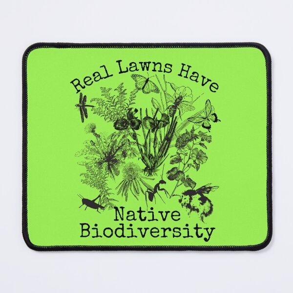 Item preview, Real Lawns Have Native Biodiversity Line Drawing Design designed and sold by EarthArtDesigns.