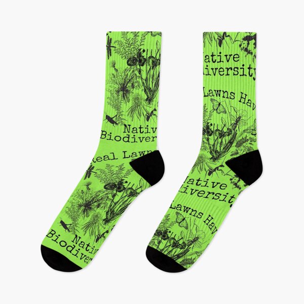 Item preview, Real Lawns Have Native Biodiversity Line Drawing Design designed and sold by EarthArtDesigns.