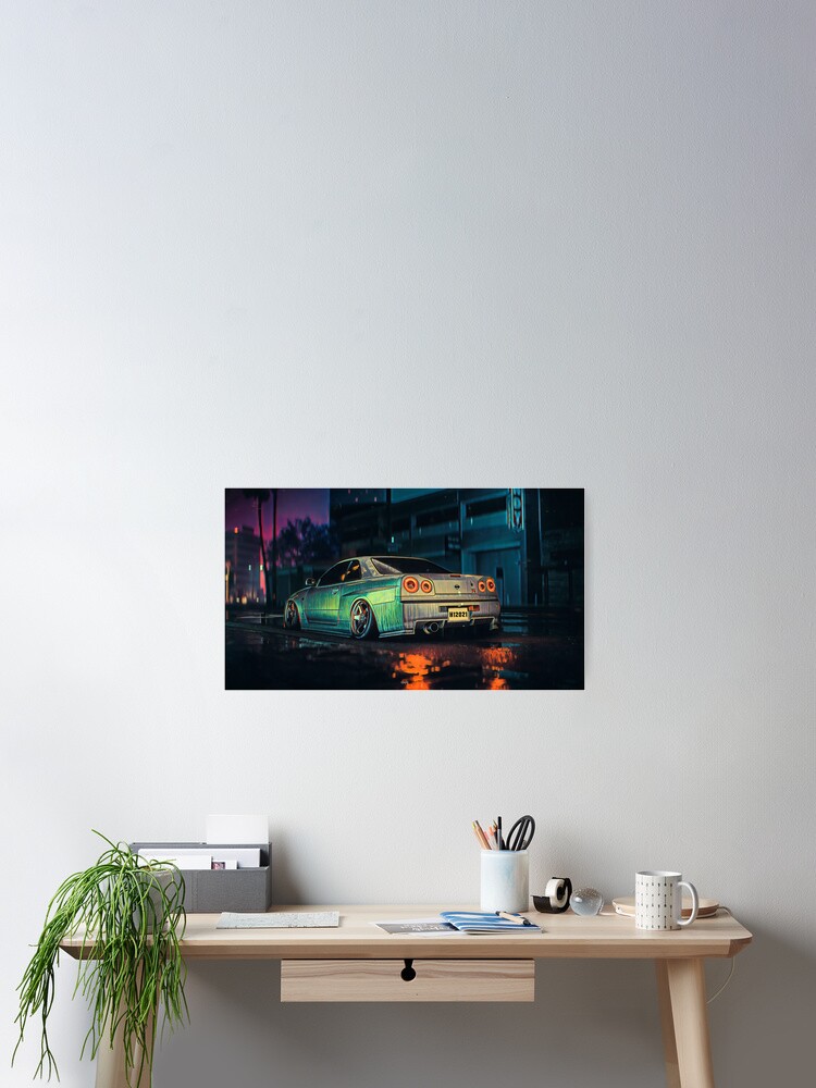 Thumbnail 2 of 3, Poster, Nissan Skyline R34 GT-R #13 designed and sold by HEISENBERG12021.