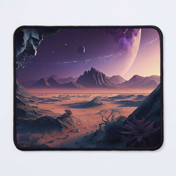 Item preview, Vast Desert with Distant Stars and Planets Digital Painting designed and sold by CodeAndColors.