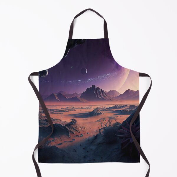 Item preview, Vast Desert with Distant Stars and Planets Digital Painting designed and sold by CodeAndColors.