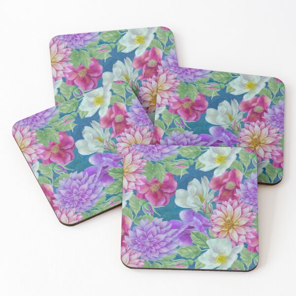 Item preview, Dahlia and Roses Seamless Pattern Design  designed and sold by Tina Veenstra.