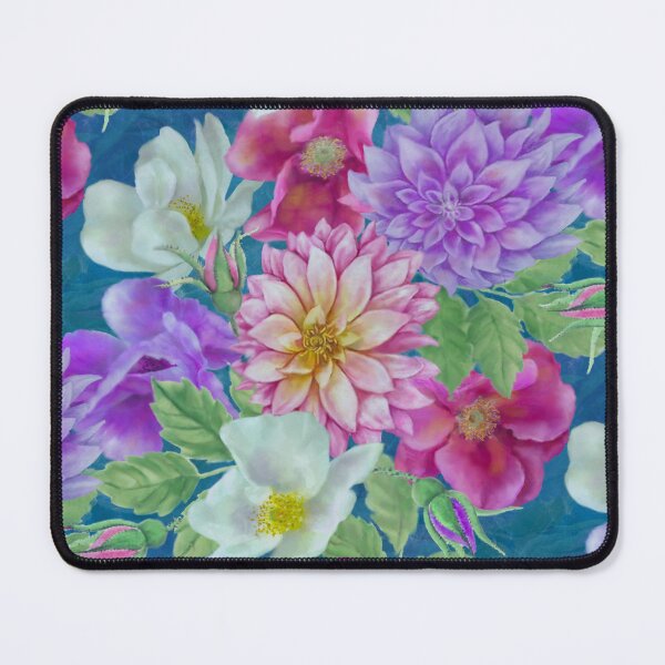 Item preview, Dahlia and Roses Seamless Pattern Design designed and sold by Tina Veenstra.