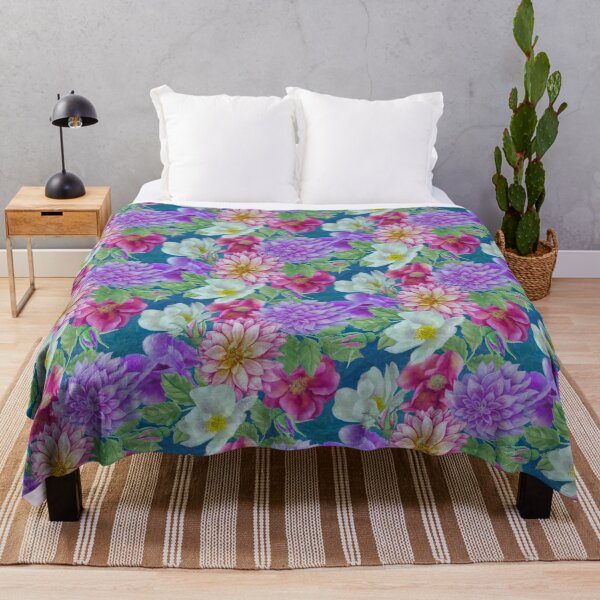 Item preview, Dahlia and Roses Seamless Pattern Design  designed and sold by Tina Veenstra.
