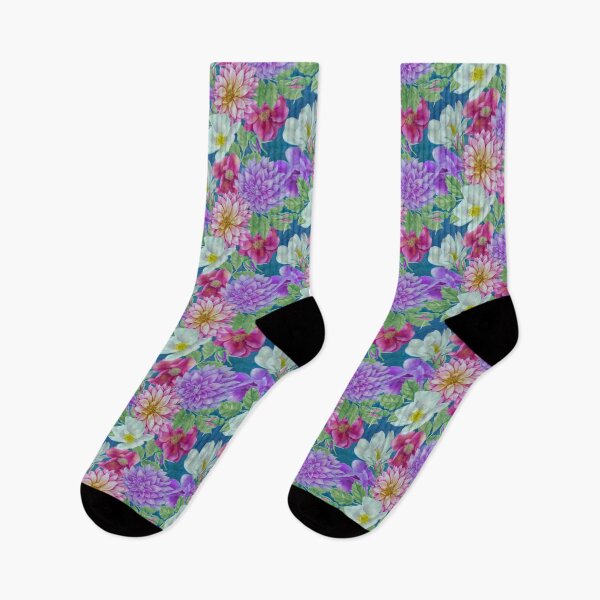 Item preview, Dahlia and Roses Seamless Pattern Design  designed and sold by Tina Veenstra.