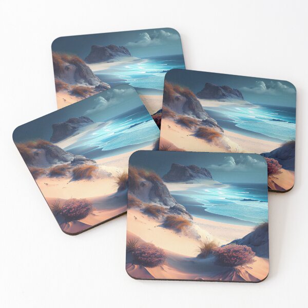 Item preview, Beautiful Ocean Storm on Beach Digital Painting designed and sold by CodeAndColors.