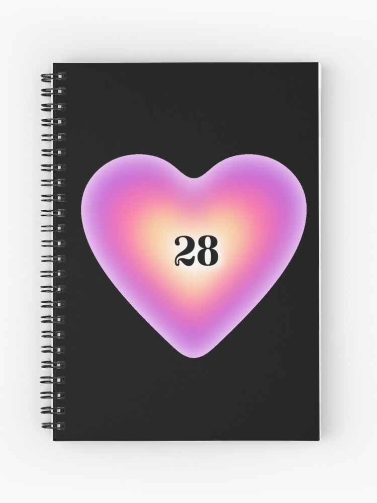 Aura heart, Louis Tomlinson, 28 Spiral Notebook for Sale by Lavannya