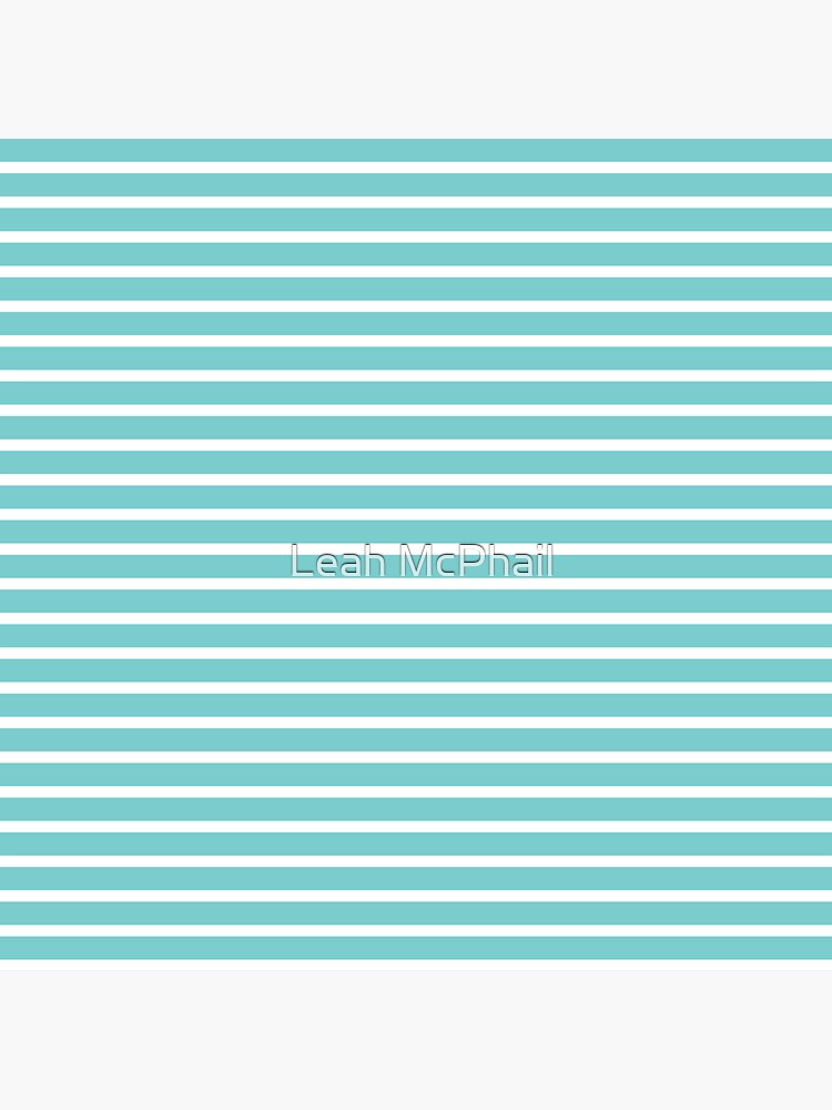 Nautical Teal Sea Breeze Horizontal Stripes by LeahMcPhail