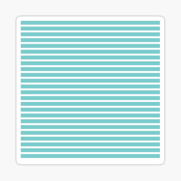 Nautical Teal Sea Breeze Horizontal Stripes Sticker