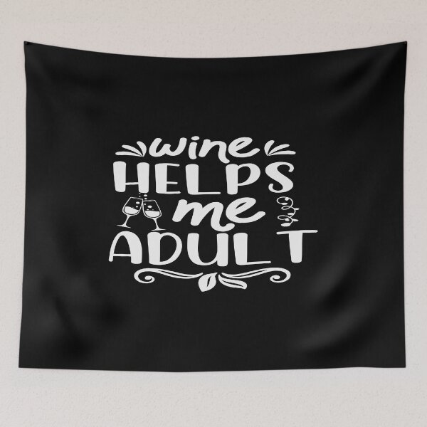 Item preview, Wine Helps Me Adult designed and sold by phassystore.