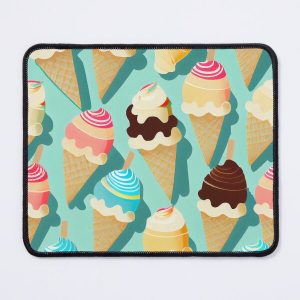 Item preview, Fun Pastel Ice Cream Pattern Digital Painting designed and sold by CodeAndColors.