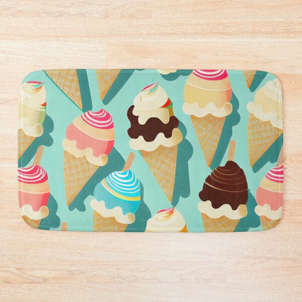 Item preview, Fun Pastel Ice Cream Pattern Digital Painting designed and sold by CodeAndColors.