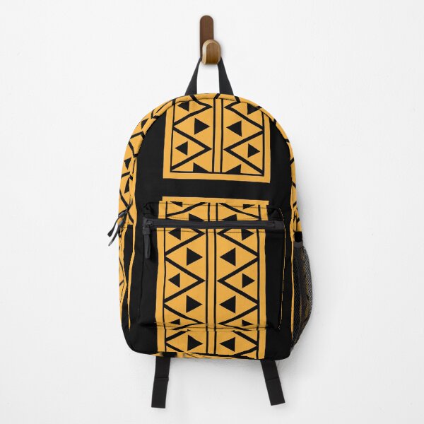 Item preview, Orange on Black Tribal Geometric design designed and sold by Lina Abu Rezeq.