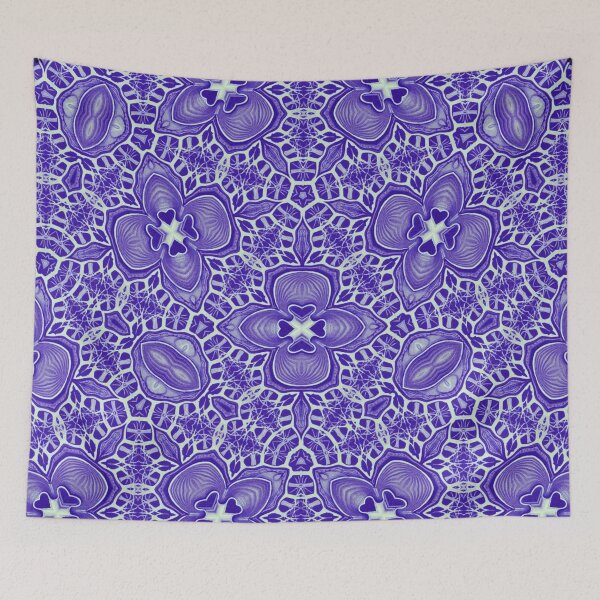 Item preview, Striking Perriwinkle and White Penrose Seamless Pattern designed and sold by protegra.