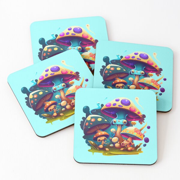 Item preview, Group of Funny Psychedelic Magic Mushrooms designed and sold by KOTOdesign.