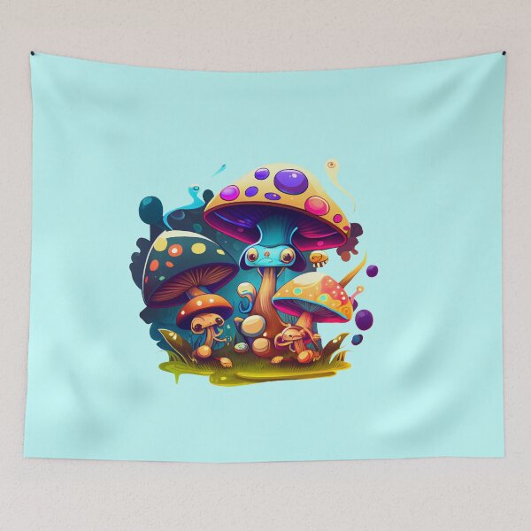 Item preview, Group of Funny Psychedelic Magic Mushrooms designed and sold by KOTOdesign.