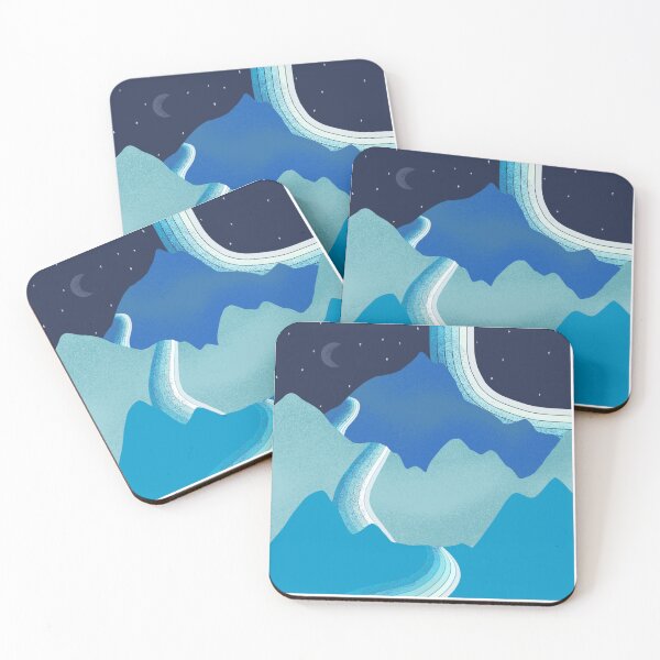 Item preview, Midnight Moon Mountain Landscape designed and sold by marnilauren.