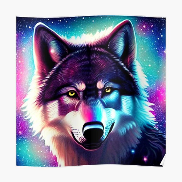 Pósters: Fondo De Galaxia Lobo | Redbubble