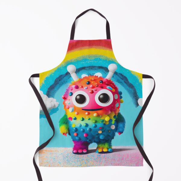Artikelvorschau, Fun Cute Trippy Monster with Rainbow Digital Painting entworfen und verkauft von CodeAndColors.
