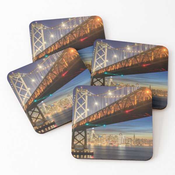 Item preview, San Francisco Bay Bridge and Skyline at dusk via Treasure Island. designed and sold by yhelfman.
