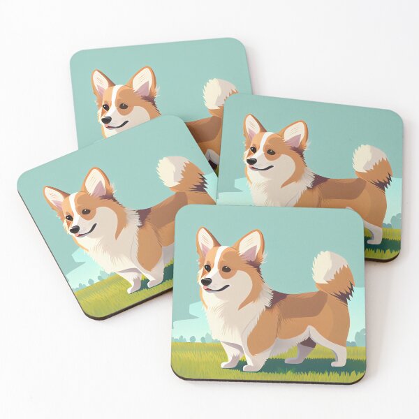 Item preview, Cute Happy Corgi Outside Playing Digital Painting designed and sold by CodeAndColors.