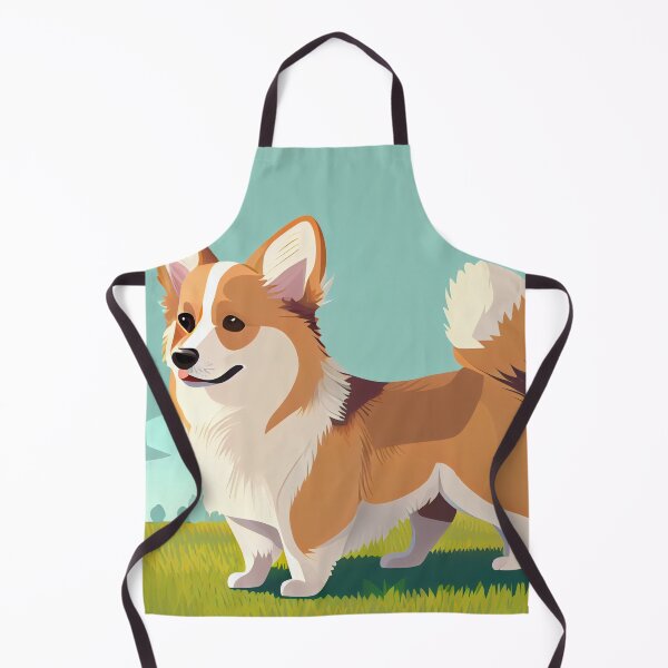 Item preview, Cute Happy Corgi Outside Playing Digital Painting designed and sold by CodeAndColors.