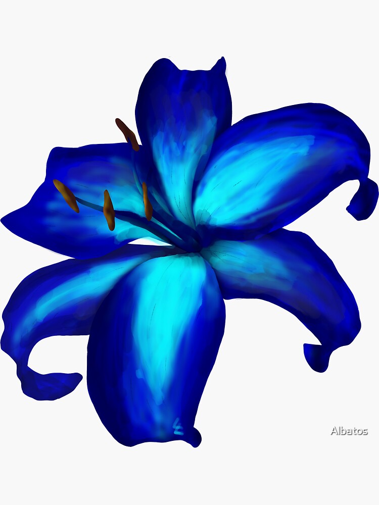 "Blue Lily" Sticker for Sale by Albatos Redbubble