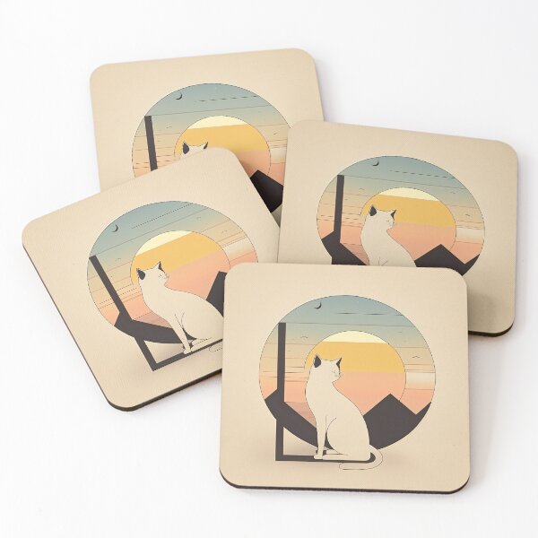 Item preview, gato mirando el atardecer designed and sold by Chillapy.