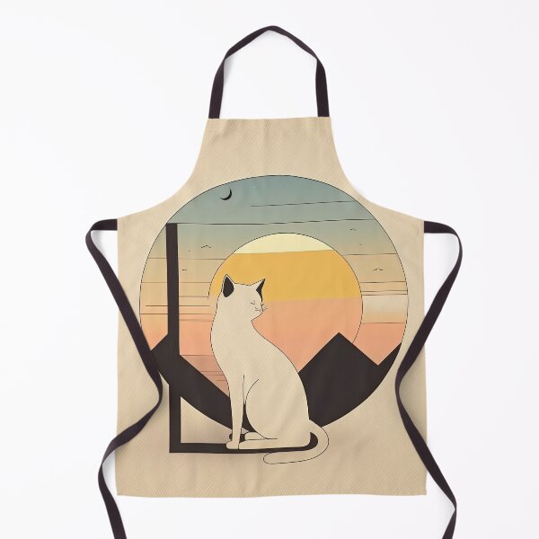Artikelvorschau, Katze, die den Sonnenuntergang betrachtet entworfen und verkauft von Chillapy.
