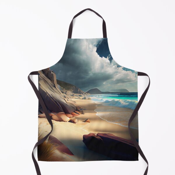 Item preview, Bright Realisitc Beach Digital Painting designed and sold by CodeAndColors.