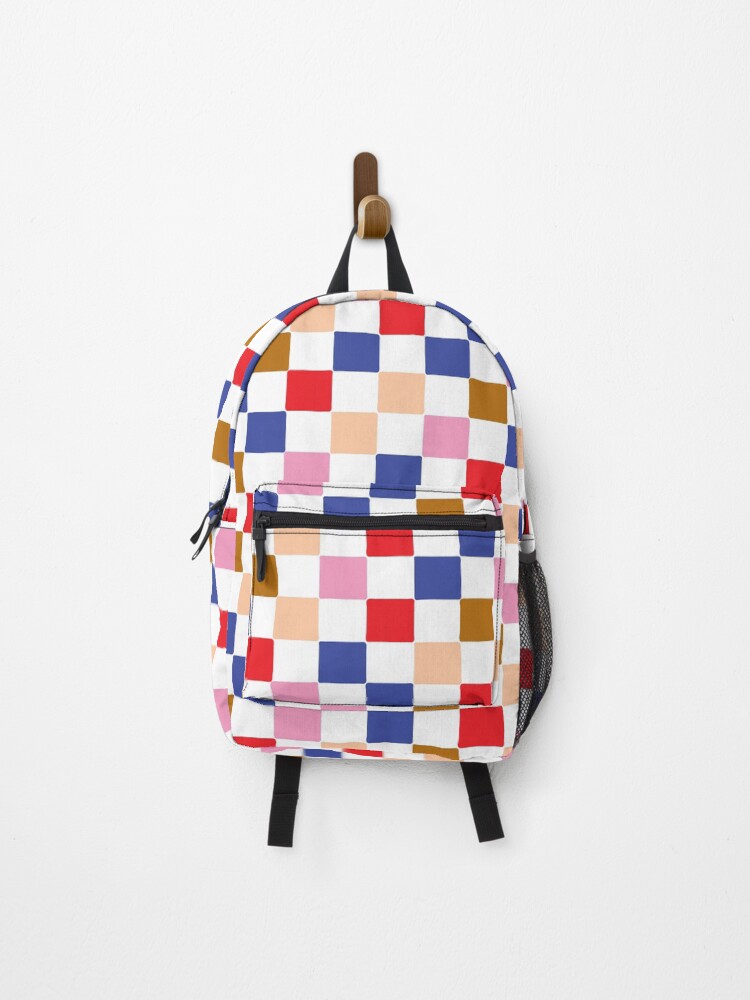 Thumbnail 1 of 3, Backpack, Retro Fun Checkerboard Pattern. designed and sold by risingrocket.