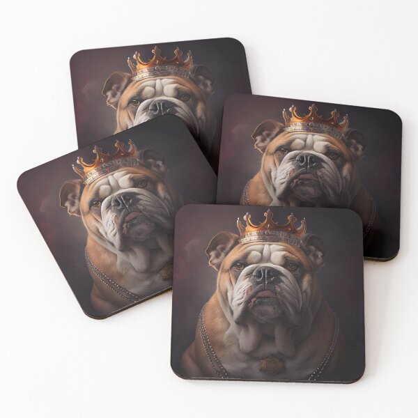 Item preview, King Bulldog Portait Digital Painting designed and sold by CodeAndColors.