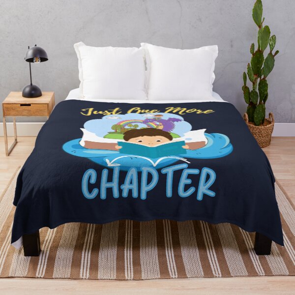 Item preview, Just One More Chapter Boy Reading (dark blue) designed and sold by Novelty-Shirts.
