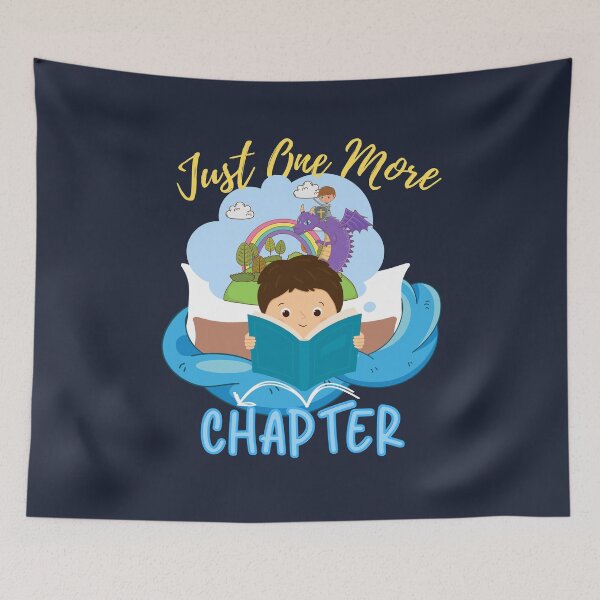Item preview, Just One More Chapter Boy Reading (dark blue) designed and sold by Novelty-Shirts.