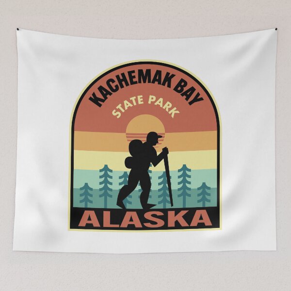 Item preview, Kachemak Bay State Park Alaska Retro Hiking designed and sold by HalpinDesign.
