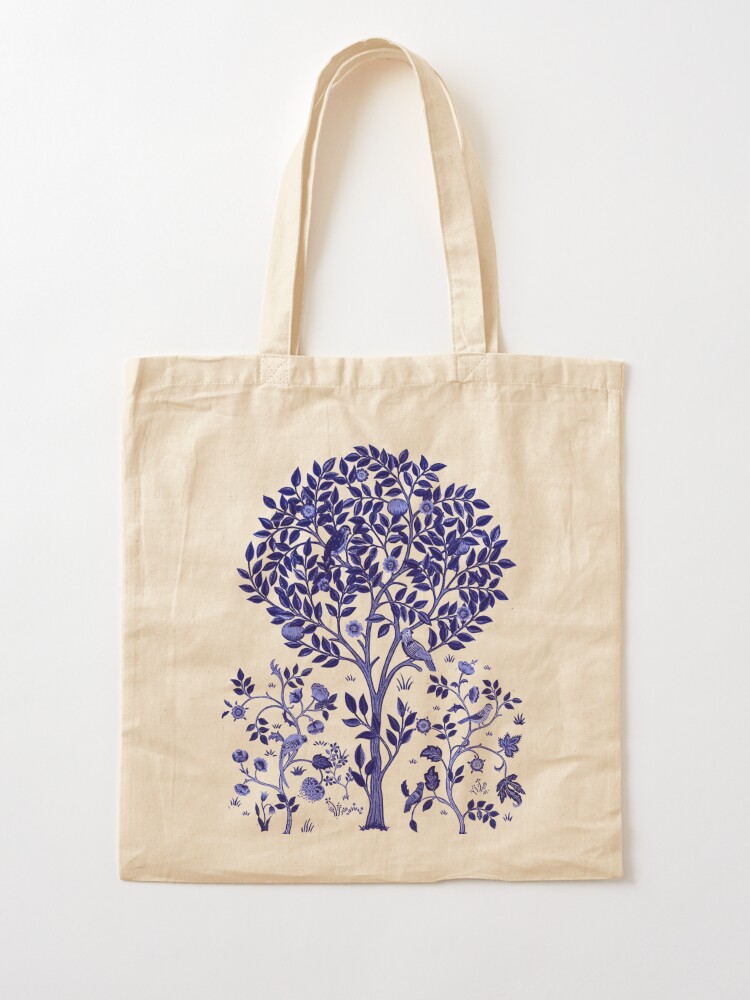 William Morris Tree of Life, Cobalt Blue and White Crossbody Bag