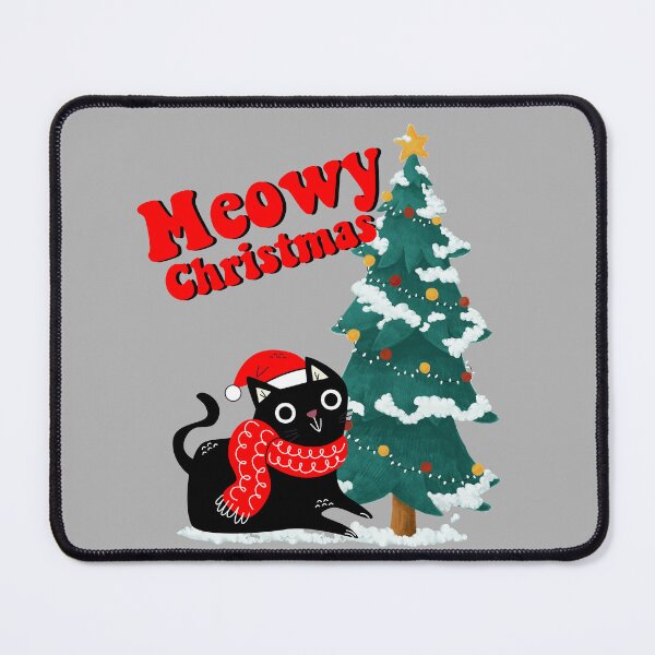 Item preview, Funny Black Cat Pushing Christmas Tree designed and sold by seritik.