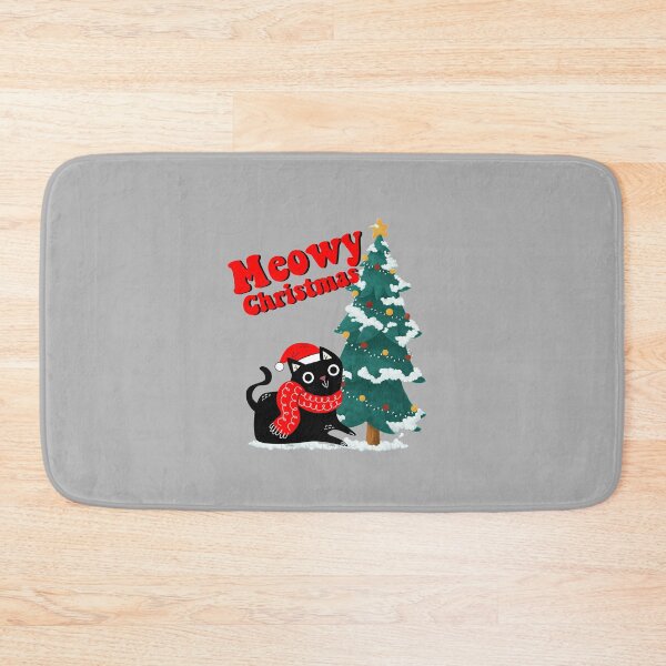 Item preview, Funny Black Cat Pushing Christmas Tree designed and sold by seritik.