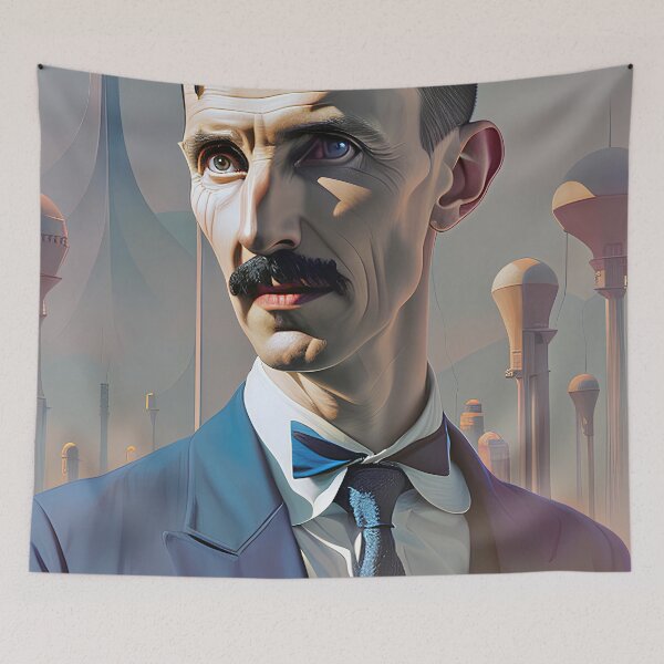 Item preview, Nikola Tesla Poster No2 designed and sold by angelisart.