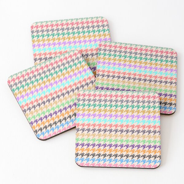 Item preview, Multicolored Houndstooth Pattern designed and sold by risingrocket.